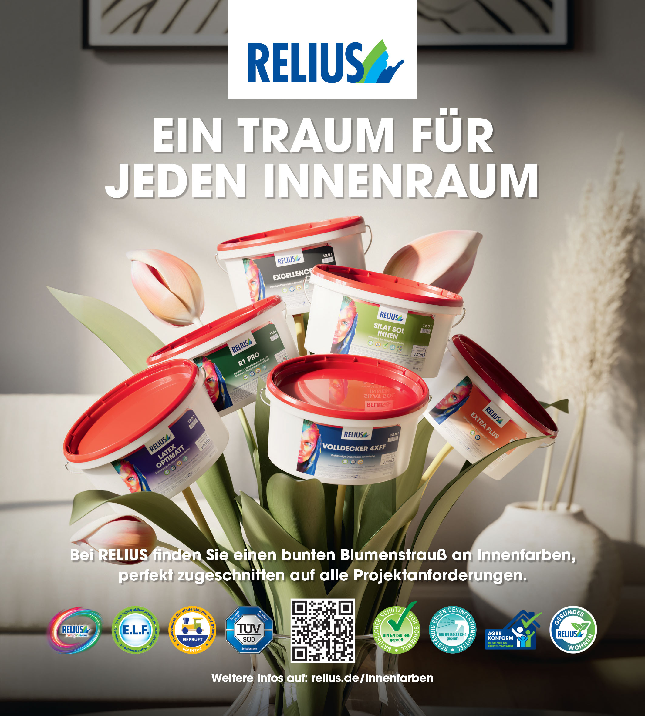 RELIUS Print-Anzeige für Innenfarbe
